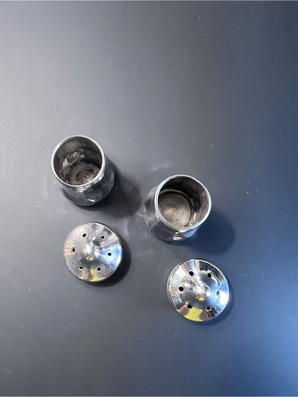 Vintage-Style Sterling Silver Salt and Pepper Shakers - Picture 5 of 8